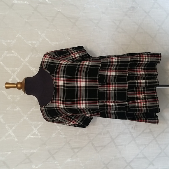 Torrid Womens Shirt Size 2X Plaid Red Black Babydoll Top - Picture 2 of 9
